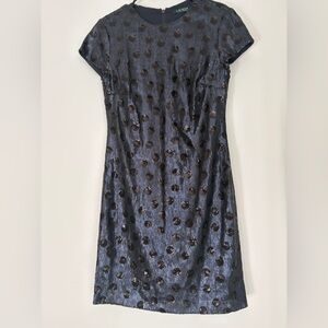 Lauren Ralph‎ Lauren Navy Sequin Cocktail Dress - NWOT